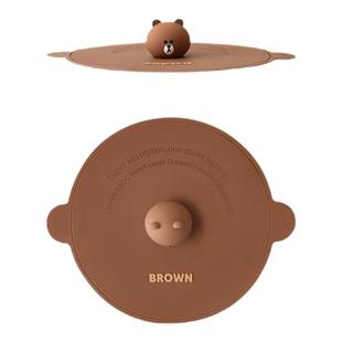 LINE FRIENDS卡通硅胶食物保鲜盖碗盖杯盖防尘密封锁鲜食品级盖子