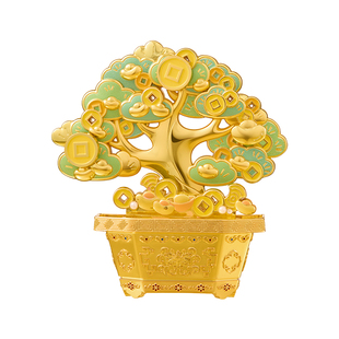 恭王府发财树盆景冰箱贴北京金属磁吸招财摆件博物馆文创生日礼物