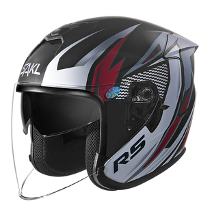 摩托车头盔国标3C认证A类四季通用骑行4分之3盔双镜片电动车半盔