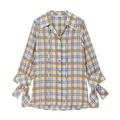 美式复古轻盈格纹衬衫MSLAN