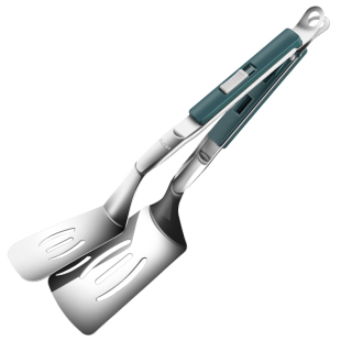 304不锈钢煎鱼铲子夹子翻鱼炸鱼神器多功能牛排夹煎饼夹厨房煎铲