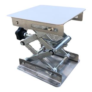 小型不锈钢升降台微型手动升降器水平仪升降台支架 实验室升降台