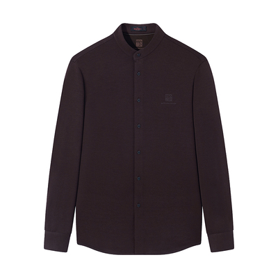 【中华立领】柒牌长袖衬衫男士秋季新款含羊毛商务衬衣国风新中式