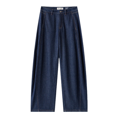 MOP垂感宽松阔腿牛仔裤