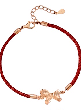 2026马年本命年红绳手链女纯银