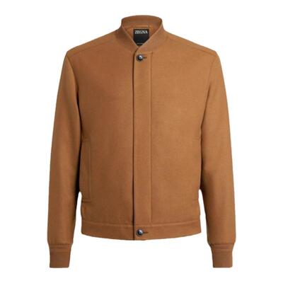 ZEGNA杰尼亚深骆马红棕色夹克