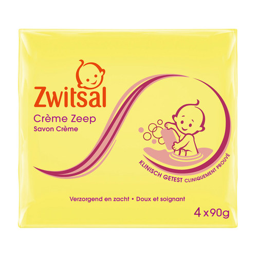 现货欧洲宝宝荷兰Zwitsal宝宝香皂薰衣草润肤皂1盒4块儿童洗澡肥