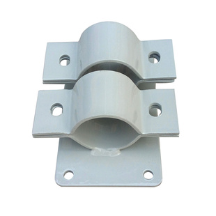 3mm重型双抱箍海康球机立杆电线杆钢管圆柱固定支架管夹紧固卡子