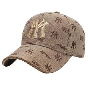 新款帽子男款百搭棒球帽春秋透气鸭舌帽女士时尚显脸小太阳帽男士