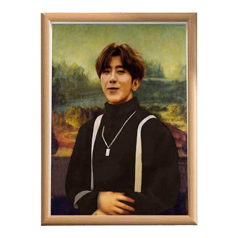 鸡你太美艺术油画框蔡徐坤梵高学相框/画框