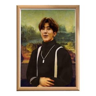 鸡你太美艺术油画框蔡徐坤梵高学生宿舍墙面装饰ikun摆件坤坤挂画