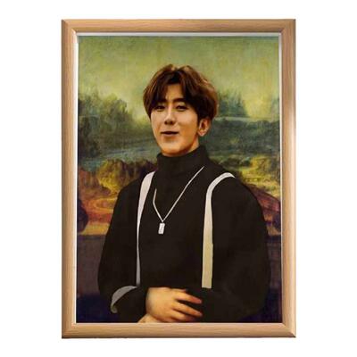 鸡你太美艺术油画框蔡徐坤梵高学生宿舍墙面装饰ikun摆件坤坤挂画