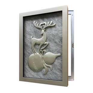 高端电表箱立体画餐厅客厅配电箱装饰画手工雕刻画强弱电箱遮挡画