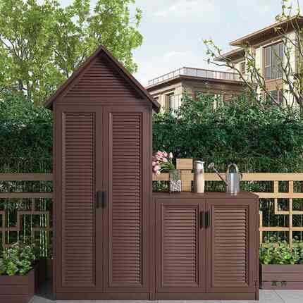 铝合金户外防水防晒大储物柜庭院室外阳台别墅花园置物杂物工具房