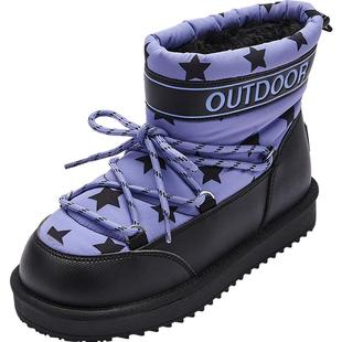 巴拉巴拉儿童雪地靴男童加绒短靴冬季新款童鞋女童靴子中大童鞋子