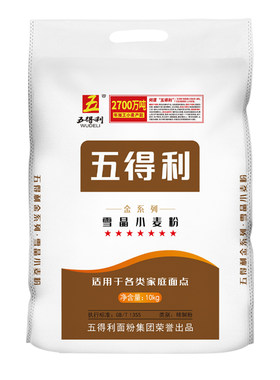 五得利七星金系列雪晶10kg小麦粉