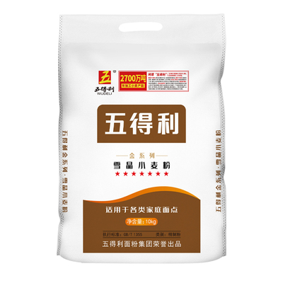 五得利七星金系列雪晶10kg小麦粉