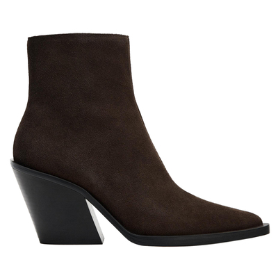 ZABATANA高跟尖头女靴粗跟短靴