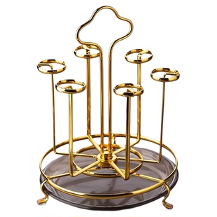 杯架高硼硅倒挂架高档玻璃杯架倒挂架子轻奢透明水杯啤酒杯高颜值