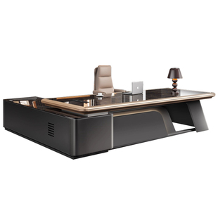 高档老板办公桌现代简约办公室总裁轻奢高级感经理主管领导家具