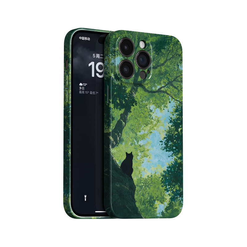 望春~春天树林ins适用苹果17promax手机壳iphone16华为nova14小米15猫opporeno13油画vivox200一加ace5findx9