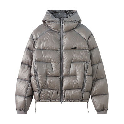 江南先生NewJNXS轻盈保暖800蓬95白鸭绒户外防风连帽面包羽绒服冬