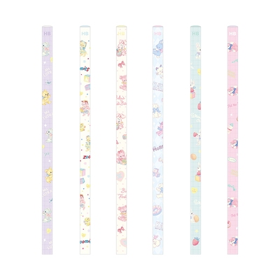 Nakabayashi仲林 Ms LUTRA铅笔小学生专用儿童原木铅笔一年级初学者练字铅笔不易断铅趣味限定绘画铅笔女