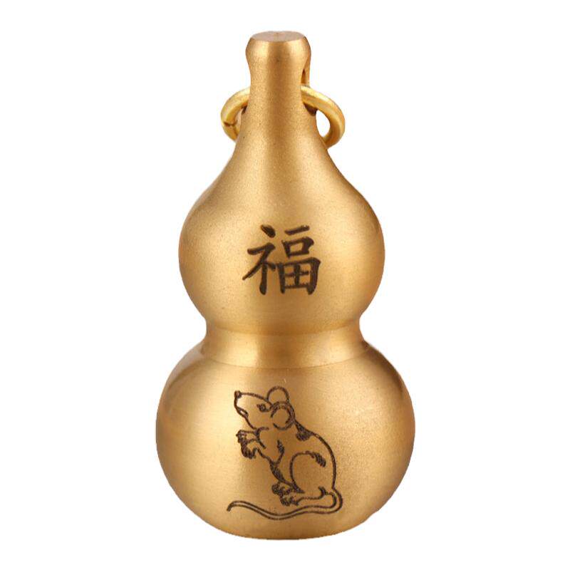 朱砂空心铜葫芦钥匙挂件十二生肖开盖小药瓶汽车钥匙链男女
