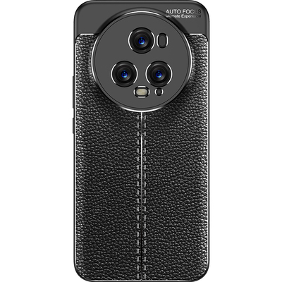 荣耀magic5简约高端皮纹手机软壳