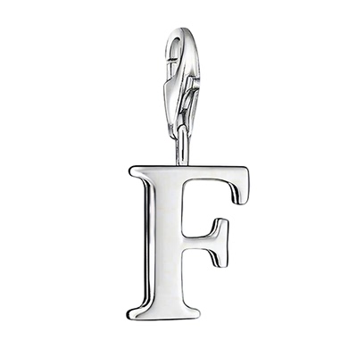 英文拼音字母F吊坠925银挂坠子托马斯萨博个性新年蛇年时尚首饰品