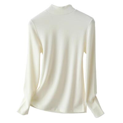 半高领双面德绒打底衫女加厚内搭