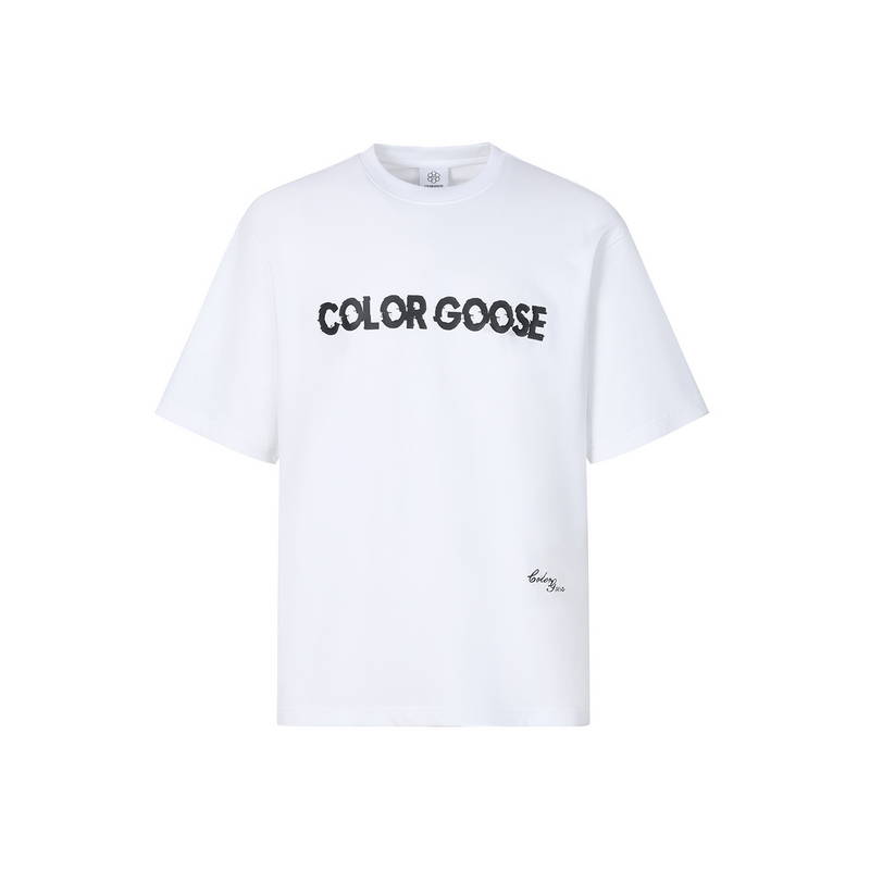 COLORGOOSE珠地印花短袖T恤