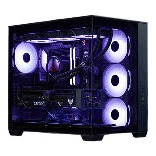 华硕海王星A02 ATX中塔侧透台式电脑主机全视无立柱  海景房 机箱