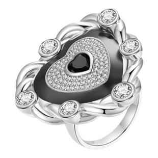 XTASTE USELESSOBJECTS带钻爱心戒指乔欣同款明星银色原创时尚款