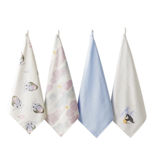 babycare婴儿口水巾新生儿用品纱布方巾儿童宝宝纯棉洗脸毛巾