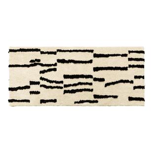 暖藻原创 焦糖慕斯 奶油风卧室长条小地毯房间毛绒地垫方形床边毯