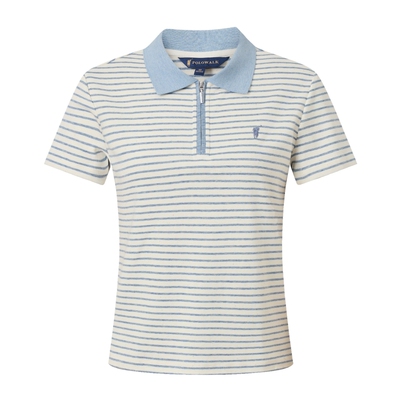 POLOWALK条纹短袖POLO衫