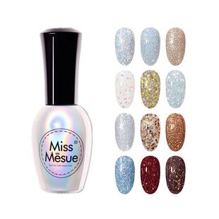 网红爆闪亮片指甲油胶超闪七彩碎钻胶璀璨高密度铂金胶美甲店专用