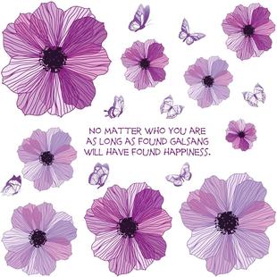 墙面遮丑大面积贴花卉床头装饰自粘贴画瓷砖破损美化贴纸浴室防水