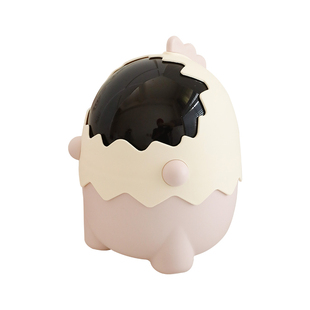 可爱恐龙桌面垃圾桶迷你小号翻盖废纸篓办公摆件杂物整理收纳笔筒