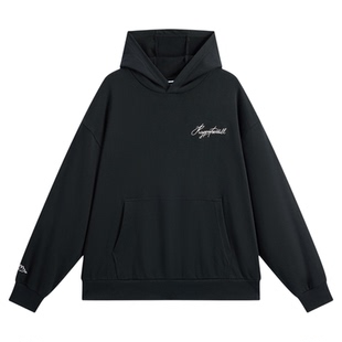 Kappa卡帕背靠背春季新款情侣连帽套头卫衣男女款刺绣针织上衣