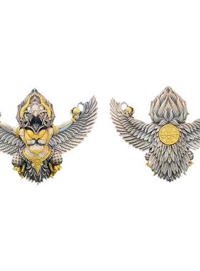 纯银大鹏鸟吊坠藏传喜马拉雅艺术