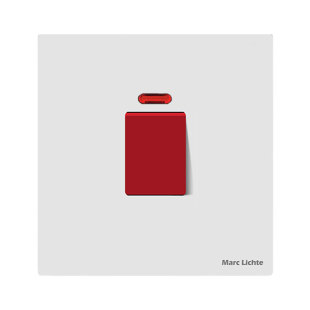 86型25A45A曲架开关热水器空调开关冷气机开关双断大电流带灯面板