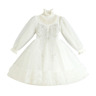 女童生日礼服高端轻奢小众主持人女孩公主裙儿童钢琴演出服秋冬季