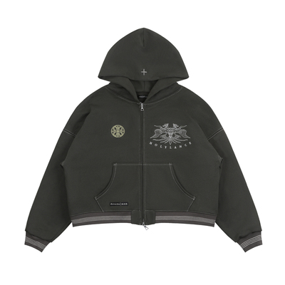 LANCER兰寺應像复古绣花宽松卫衣