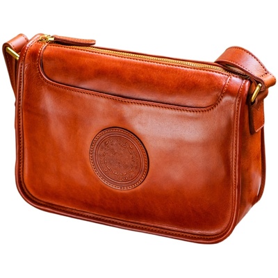 仓吉手工复古纯牛皮大容量单肩包