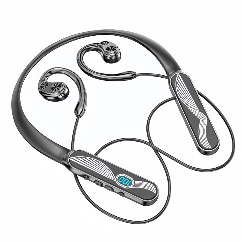 2025新款蓝牙耳机真无线挂耳式超长续航重低音运动骑手降噪高音质