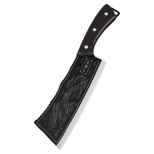 龙泉锻打屠龙斩骨刀家用加厚砍骨刀锋利不锈钢剁骨刀户外露营柴刀