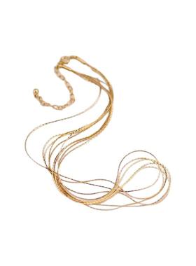 高端潮品气质多层细丝金属项链冷淡风简约优雅颈链高级感质感镀金