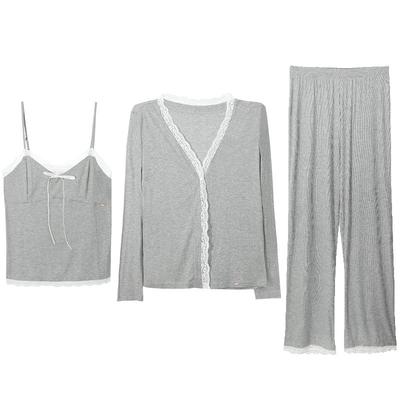 歌瑞尔性感宽松百搭睡衣三件套